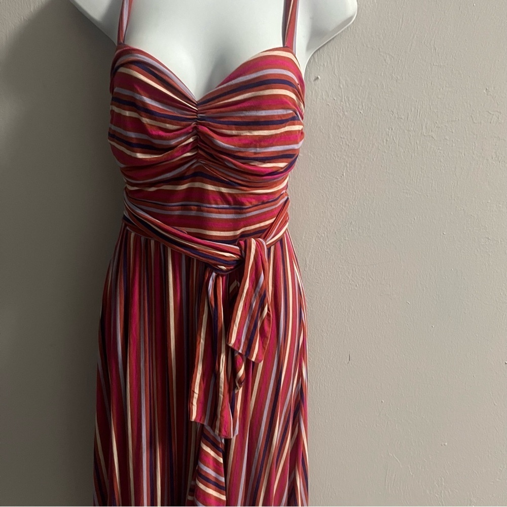 Anthropologie Maeve Pink Striped Gabriela Ruffle Dress XS - Picture 14 of 16
